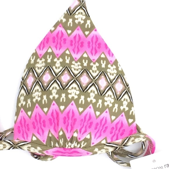 Pink Moroccan Style String Swim Bikini Top S - Picture 5 of 5